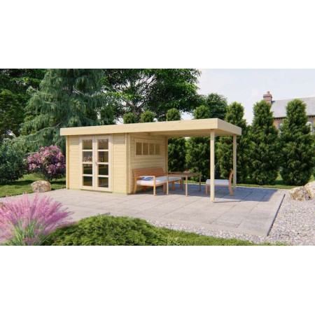 Abri de jardin 7,8+7,8m2 300x600cm Dellinger