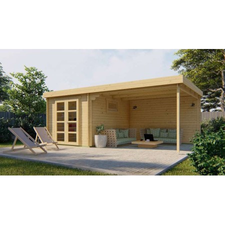 Abri de jardin 8,7+12,5m2 375x625cm Diederik