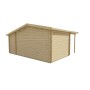 Chalet bois 10.6+5.4m2 530x450cm Wolfgang