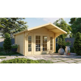 Chalet bois 14m2 380x380cm Soren