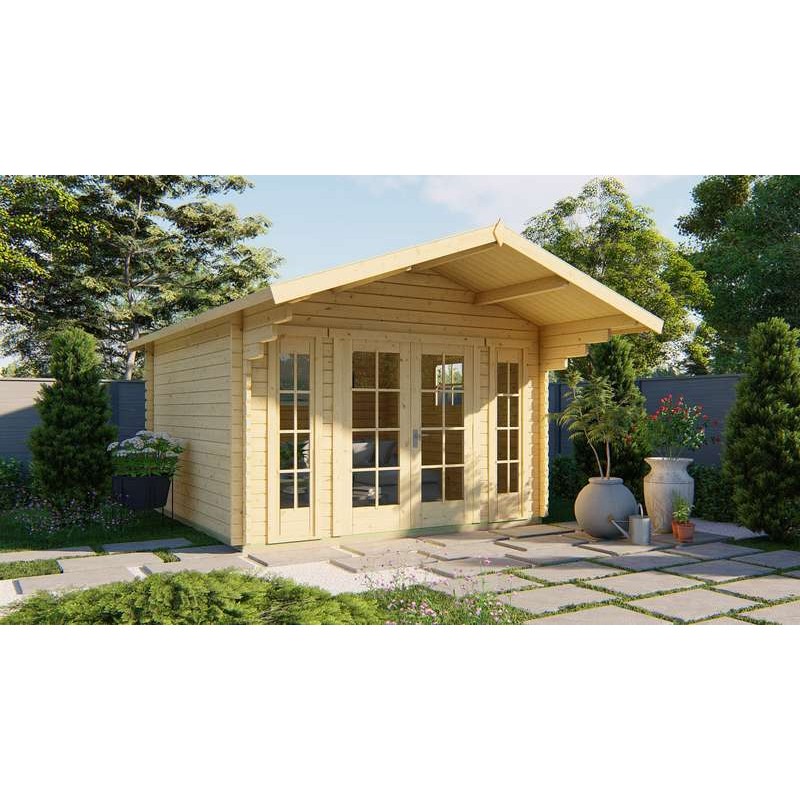 Chalet bois 14m2 380x380cm Soren