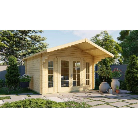 Chalet bois 14m2 380x380cm Soren