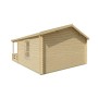 Chalet bois 15,5+8,6m2 450x580cm Heino