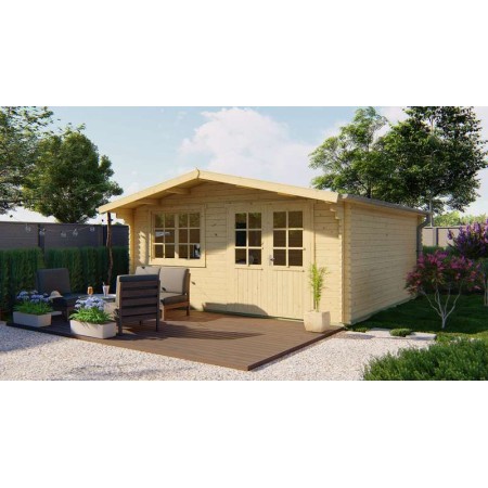 Chalet bois 23m2 500x500cm Hendrick