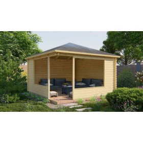 Kiosque bois 16m2 400x400cm Marit