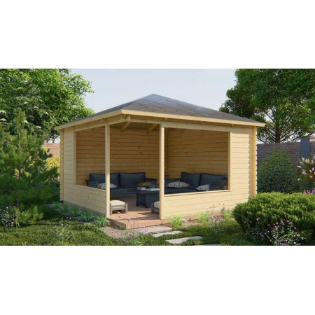 Kiosque bois 16m2 400x400cm Marit