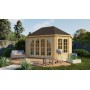 Chalet bois 15,2m2 378x522cm hexagonal Gudrun