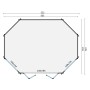 Chalet bois 15,2m2 378x522cm hexagonal Gudrun