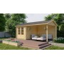 Chalet bois 6,4+9,2m2 300x590cm Ove