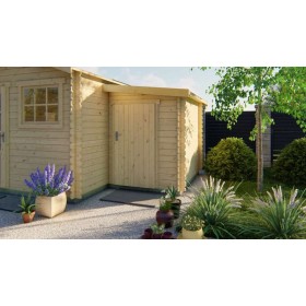 Chalet annexe Fluo 160x300cm - 44mm - Adossé à un chalet Chalet annexe 44mm 160x300cm