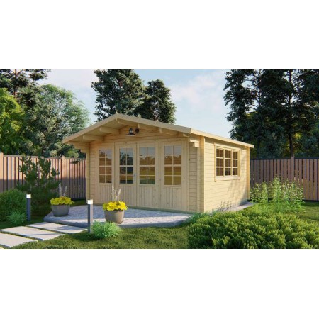 Chalet bois 15m2 340x440cm Blackpool