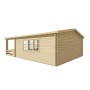 Chalet bois 27+11,4m2 540x760cm Wigan - Jardin et chalet