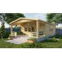 Chalet bois 27+11,4m2 540x760cm Wigan - Jardin et chalet