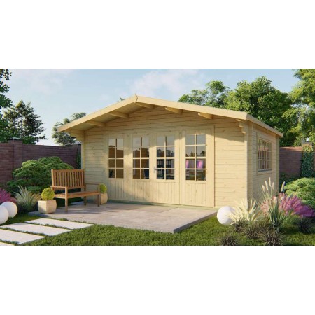 Chalet bois 23m2 440x540cm Newcastle