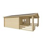 Chalet bois 21,8+11,4m2 540x663cm Nottingham