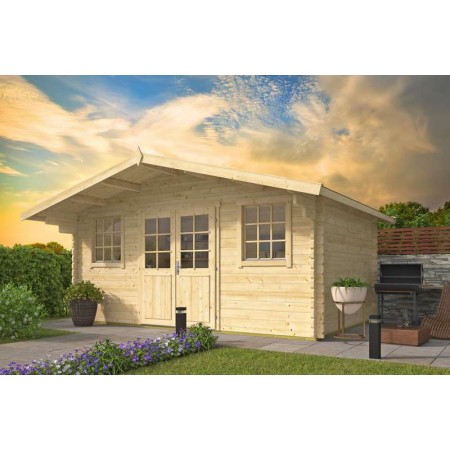 Chalet en bois 15m2 500x410cm PISE