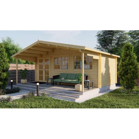 Chalet bois 20m2 595x300cm PIETRO