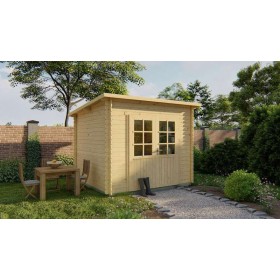 Chalet bois 7m2 Mabel 270x240cm - 28mm - Grande ouverture Chalet bois 7m2 260x290cm Mila
