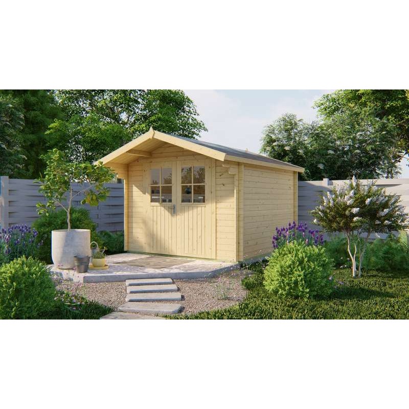 Chalet bois 9m2 300x300cm Albatros