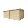 Chalet en bois 7,8+7,8m2 298x582cm HENRI