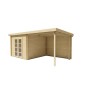 Chalet en bois 7,8+7,8m2 298x582cm HENRI