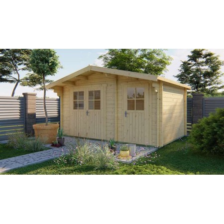 Chalet bois 7,8+4.0m2 450x350cm LUKAS