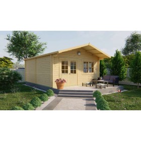 Chalet bois 26,3m2 Niederland 500x600cm - spacieux 70mm Chalet bois 70mm 26,3m2 500x600cm Niederland