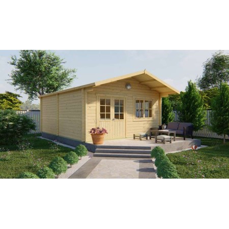 Chalet bois 70mm 26,3m2 500x600cm Niederland