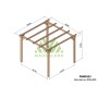 Pergola Barcelona de 300x300cm bois massif autoclave