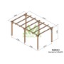 Pergola Barcelona de 510x300cm bois massif autoclave