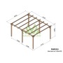 Pergola Barcelona de 510x420cm bois massif autoclave