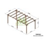 Pergola Barcelona de 600x300cm bois massif autoclave