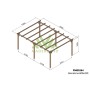 Pergola Barcelona de 600x420cm bois massif autoclave