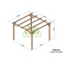 Pergola Madrid 300x300 bois massif autoclave