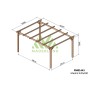 Pergola Madrid 420x300 bois massif autoclave