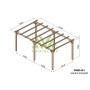 Pergola Madrid 510x300 bois massif autoclave