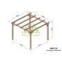 Pergola Cambados de 300x300cm bois massif autoclave