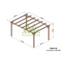 Pergola Cambados de 420x300cm bois massif autoclave