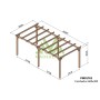 Pergola Cambados de 510x420cm bois massif autoclave