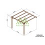 Pergola Oviedo de 300x300cm bois massif autoclave