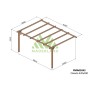 Pergola Oviedo de 420x300cm bois massif autoclave