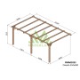 Pergola Oviedo de 510x300cm bois massif autoclave