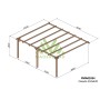 Pergola Oviedo de 510x420cm bois massif autoclave