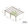 Pergola Oviedo de 600x420cm bois massif autoclave