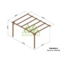 Pergola Narbonne de 420x300 bois massif autoclave