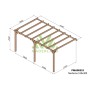 Pergola Narbonne de 510x300 bois massif autoclave