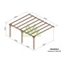 Pergola Narbonne de 510x420 bois massif autoclave