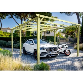 Carport voitures RIO de 300 à 600cm bois massif autoclave Carport voitures RIO de 300 à 600cm bois massif autoclave