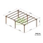 Carport voitures RIO 600x420cm bois massif autoclave