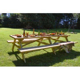 Table de Pique-Nique 300cm : Confort et Espace Table de pique-nique Supérieur 300cm